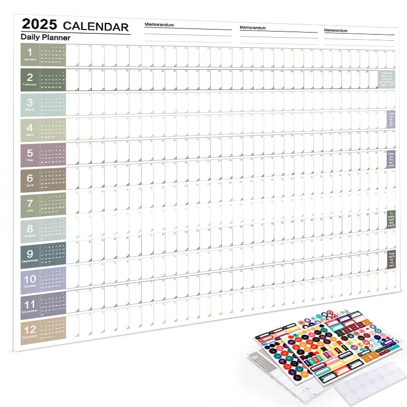 Calendar Planner Sheet Large Wall Calendar Kawaii To Do List Yearly Planner Target List Schedule Organizer Office Supplies wall calendar paper wall calendar