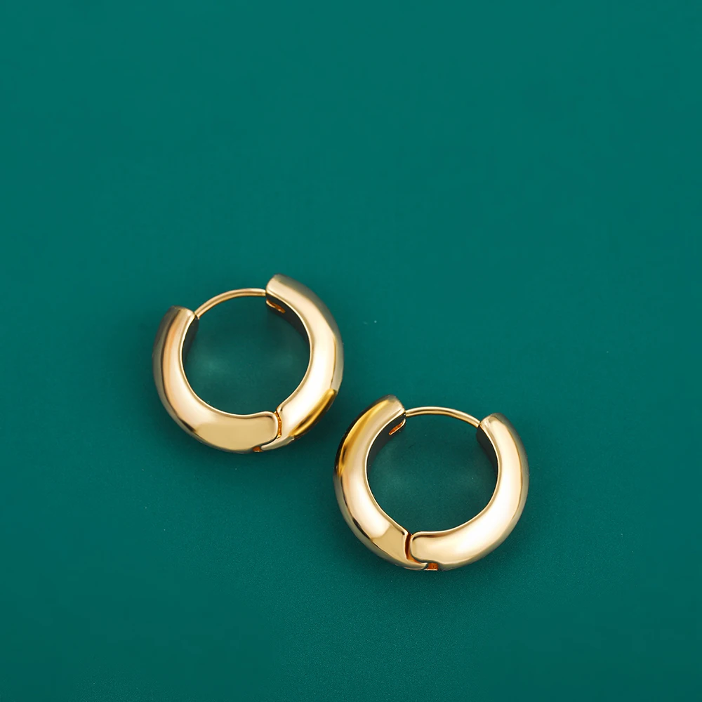Classic Geometric Circle Chunky Hoop Earrings for Women Punk