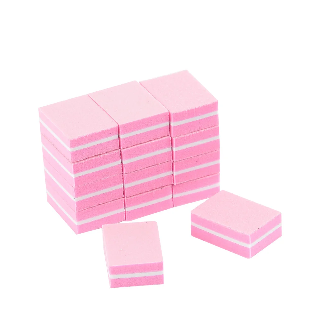 50pcs 양면 미니 네일 파일 블록 샌딩 및 연마 네일 케어 도구 네일 케어 파일 샌딩 및 연마 네일 파일