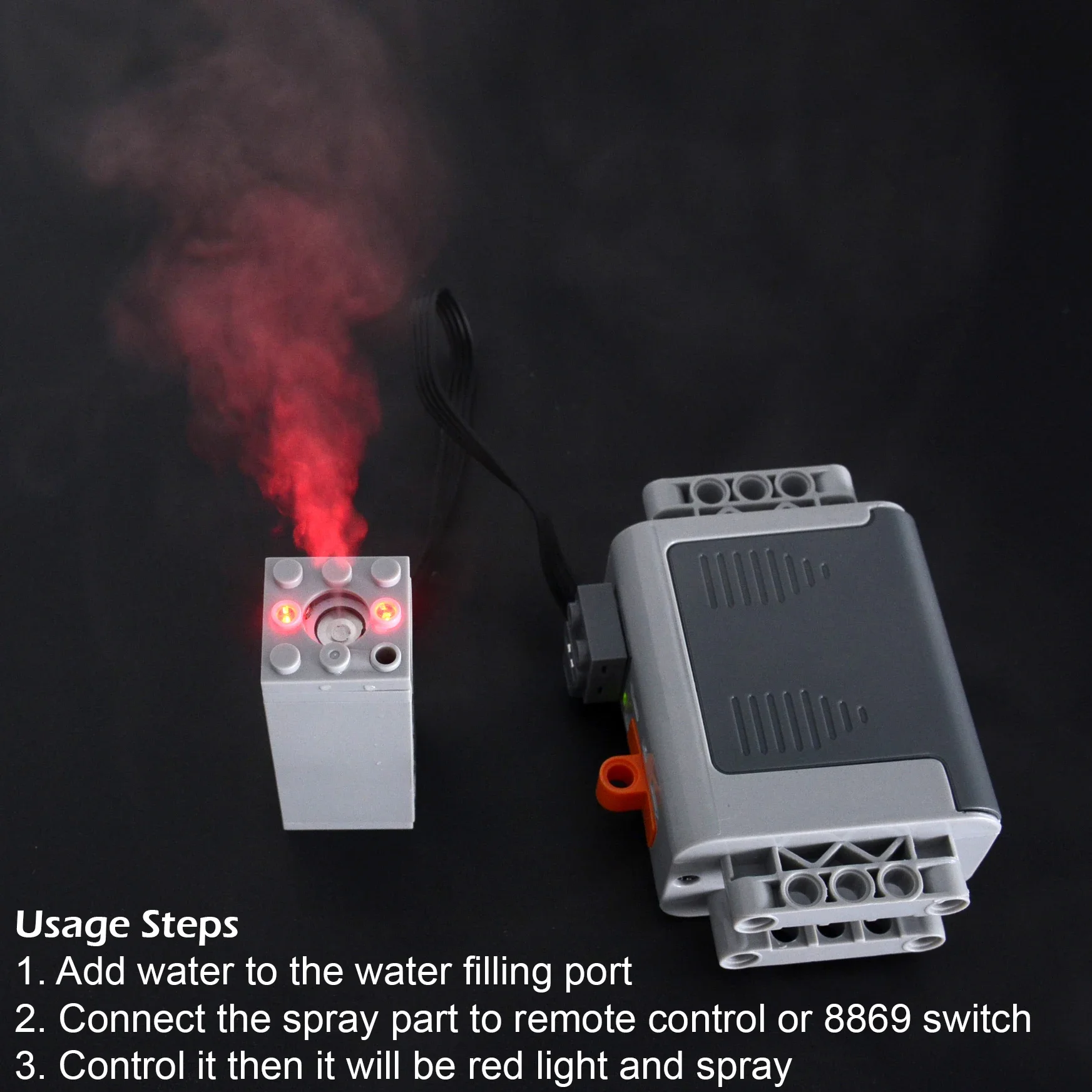 Technical Smoke Motor Sprayer for Building Blocks and MOC Sets
