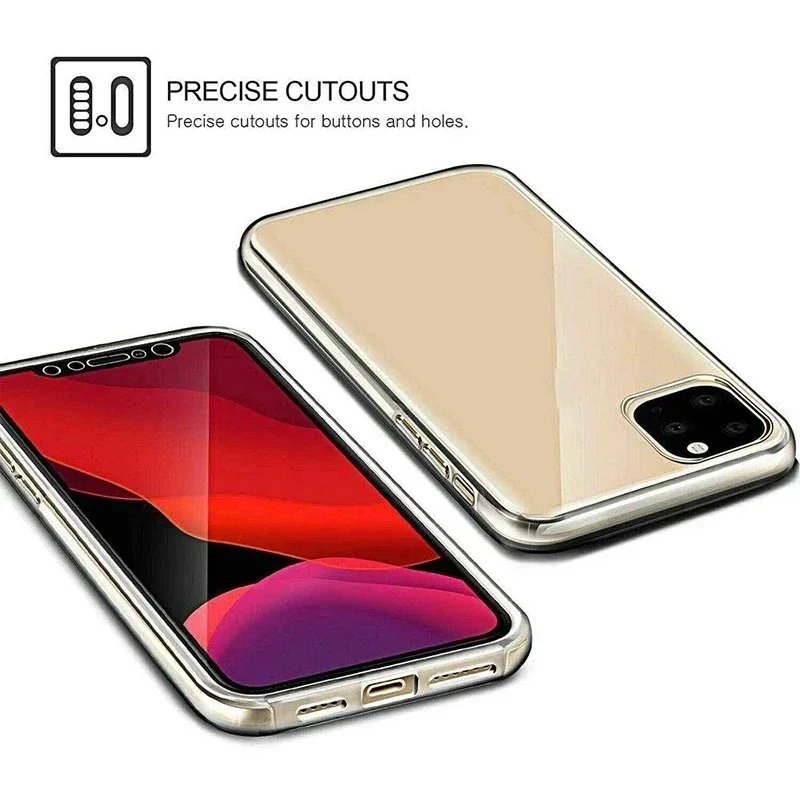Clear 360 Full Wrap Transparent Phone Case with Enhanced Protection