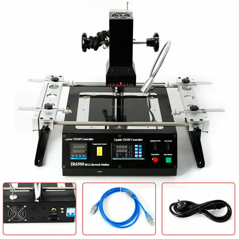 IR6500 BGA Rework Station Infrared Solder Welder System Closed-loop Temperature Control with USB Cable for Welding Repairing 5