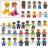 Big Size Figures Building Block Doll Family Farmer Pirate Worker Doctor Policemen Large Brick Compatible Build House Duploes Toy 1