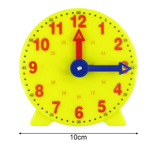 Montessori Student Learning Clock Time Teacher Gear Clock 12/24 Hour Parent-child Interaction Educational Clock Toy Teaching Aid 2