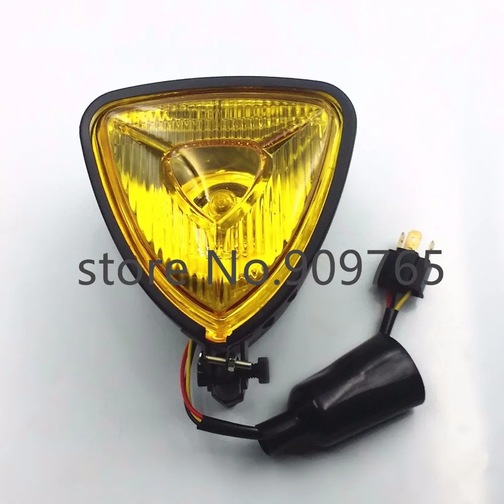 Black Triangle Motorcycle Headlight v12v headlamp motorcycle for Harley ...