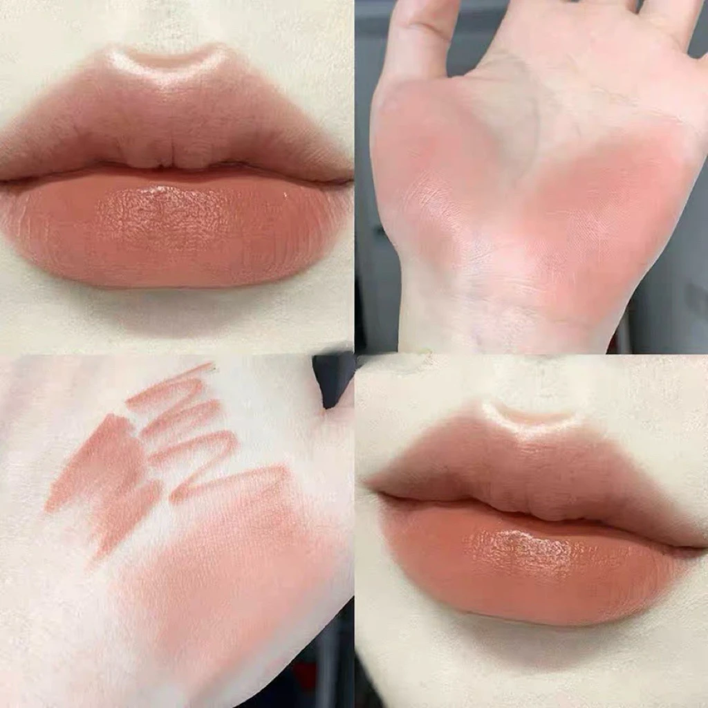 قلم تحديد ظلال الشفاه غير اللامع قاعدة أحمر الشفاه أنبوب فضي مقاوم للماء يدوم طويلاً تحديد الشفاه غير لاصق قلم تحديد الشفاه مع فرشاة