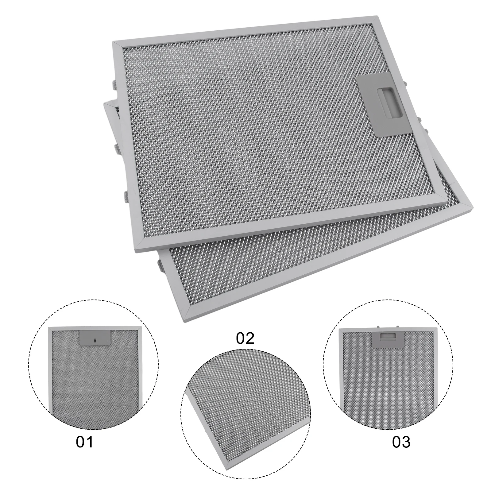 Cooker Hood Filter 2PCS Metal Mesh Extractor Vent Filter 320x260 Mm Aluminum Metal Mesh Vent Filter Cooker Hood Grease