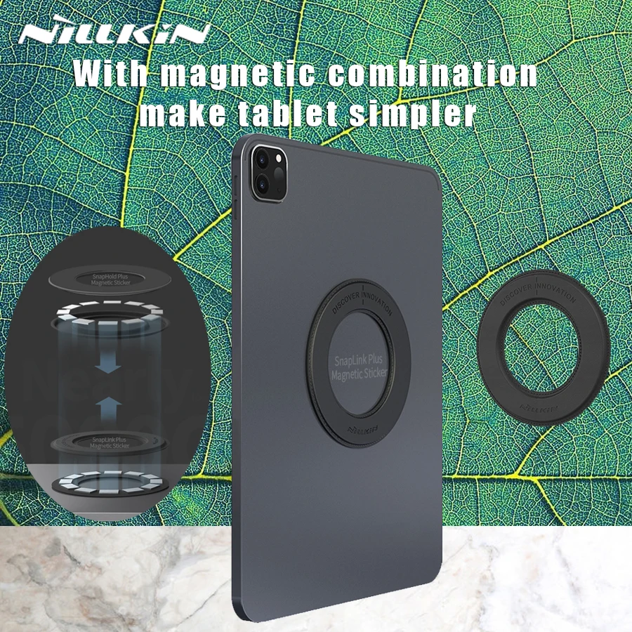Nillkin-anel Magnético para Apple Ipad Pro Air Samsung Tab s8 Xiaomi mi Pad 12.4 Snaphold Snaplink Adesivo Suporte de Silicone