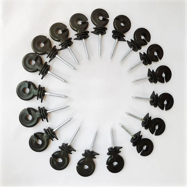 10 Dcs Elektromos Kerítés Szigetelő Csavaró Kerítésgyűrű (Rácsrendszer-Kiegészítők Állati Tenyésztés Elektronikus) - Image 6