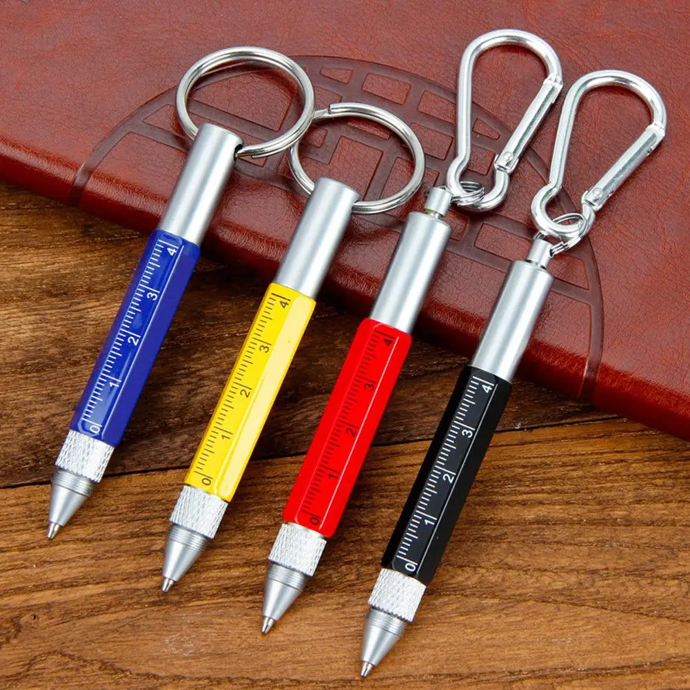 Mini Penna Multifunzione Per Utensili Cacciavite A Penna In Metallo Sei In Uno Touch Screen Esagonale Portachiavi Con Penna A Sfera Su Piccola Scala