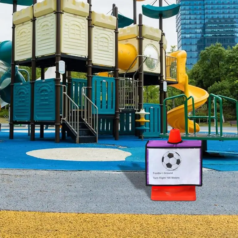 도로 교통 신호 커버, 교통 표지판 콘 메시지 슬리브, PVC 스포츠 활동 경고 표지판 커버, 차도 안전을 위해 재사용 가능