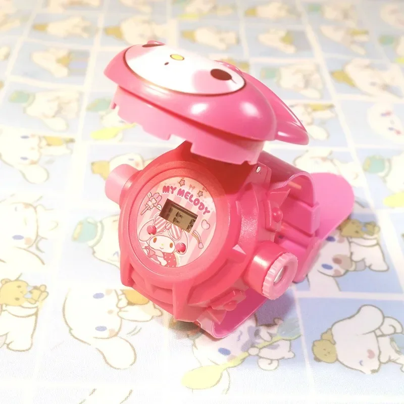 Orologio Di Proiezione Sanrio Kuromi Hello Kitty Tempo Telescopico 24 Immagini Proiettore Melodia Orologio Decorazione Divertente Orologio Giocattolo 