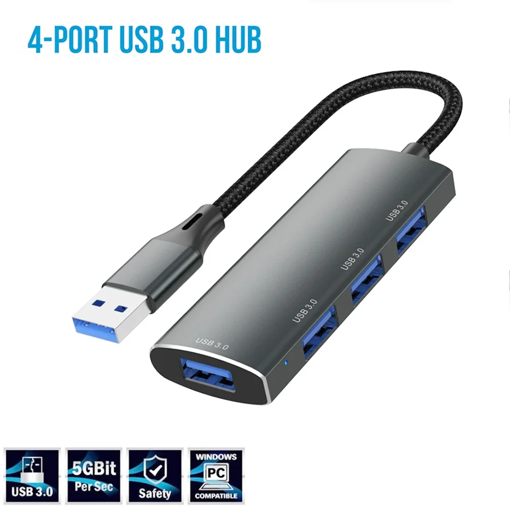 Adaptador Hub 3.0 Yucun-usb para Lenovo Macbook Pro Acessórios para pc Alta Velocidade Multi Usb-c Splitter Portas 5gbps