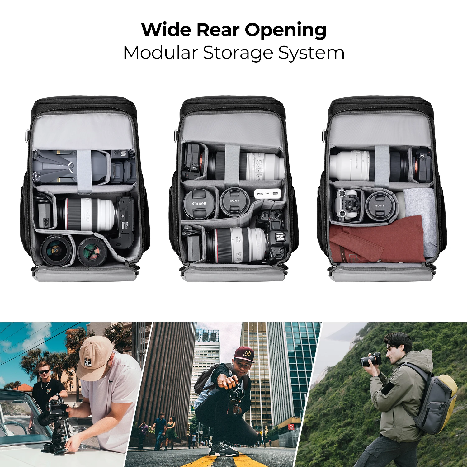 16Inch Alpha Backpack 25L Professional Photography Camera Shoulder Bag City Commute Can Carry A Tripod