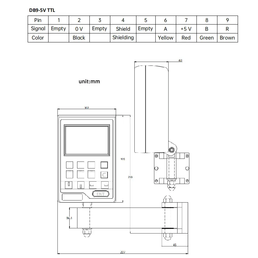 YH800-3A mini lcd dro kit digital readout