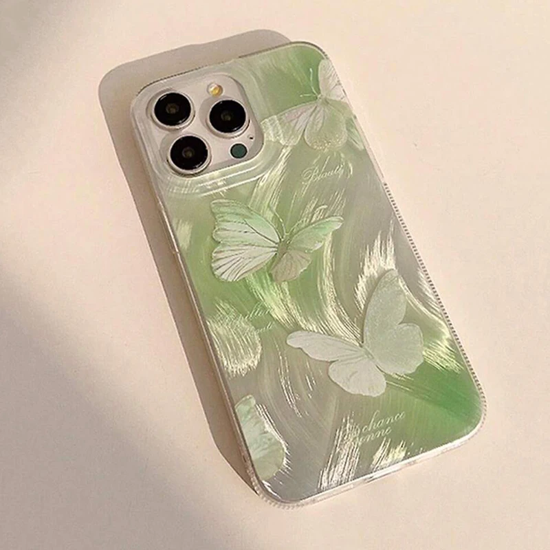 Green Gradient Butterfly Phone Case