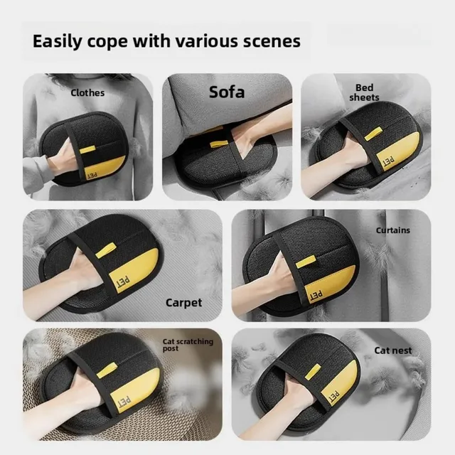 2025Pet Grooming Glove Double Sided Hair Removal Glove for Cats Dogs Bathing Cleaning Carpet Sofa Portable Washable PetAccessory 6