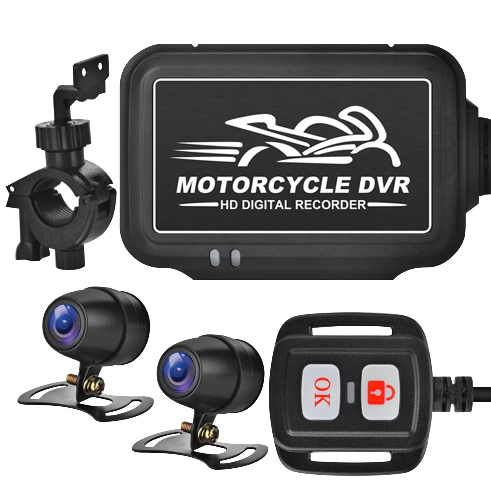 

Motorcycle Camera HD 1080P Dual Lens Motorbike Bike Video Recorder Waterproof Night Vision GPS Wifi Dash Cam