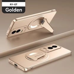 For Honor GT Pro Frosted Protective Phone Case with Stand & Magnetic Feature (Gold)