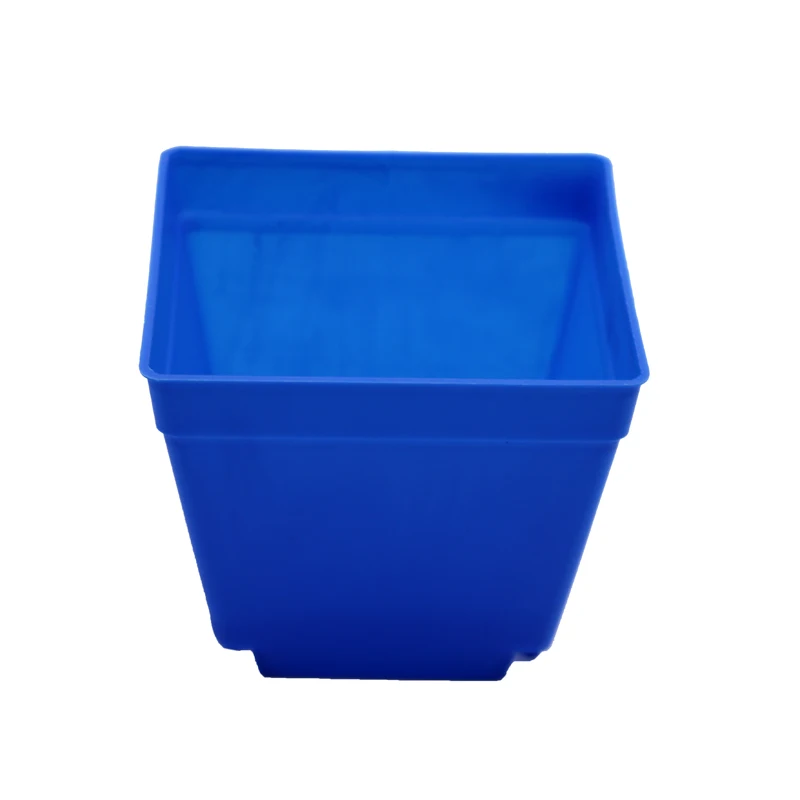 Set of 6 Colorful Mini Square Succulent Plant Pots with Trays