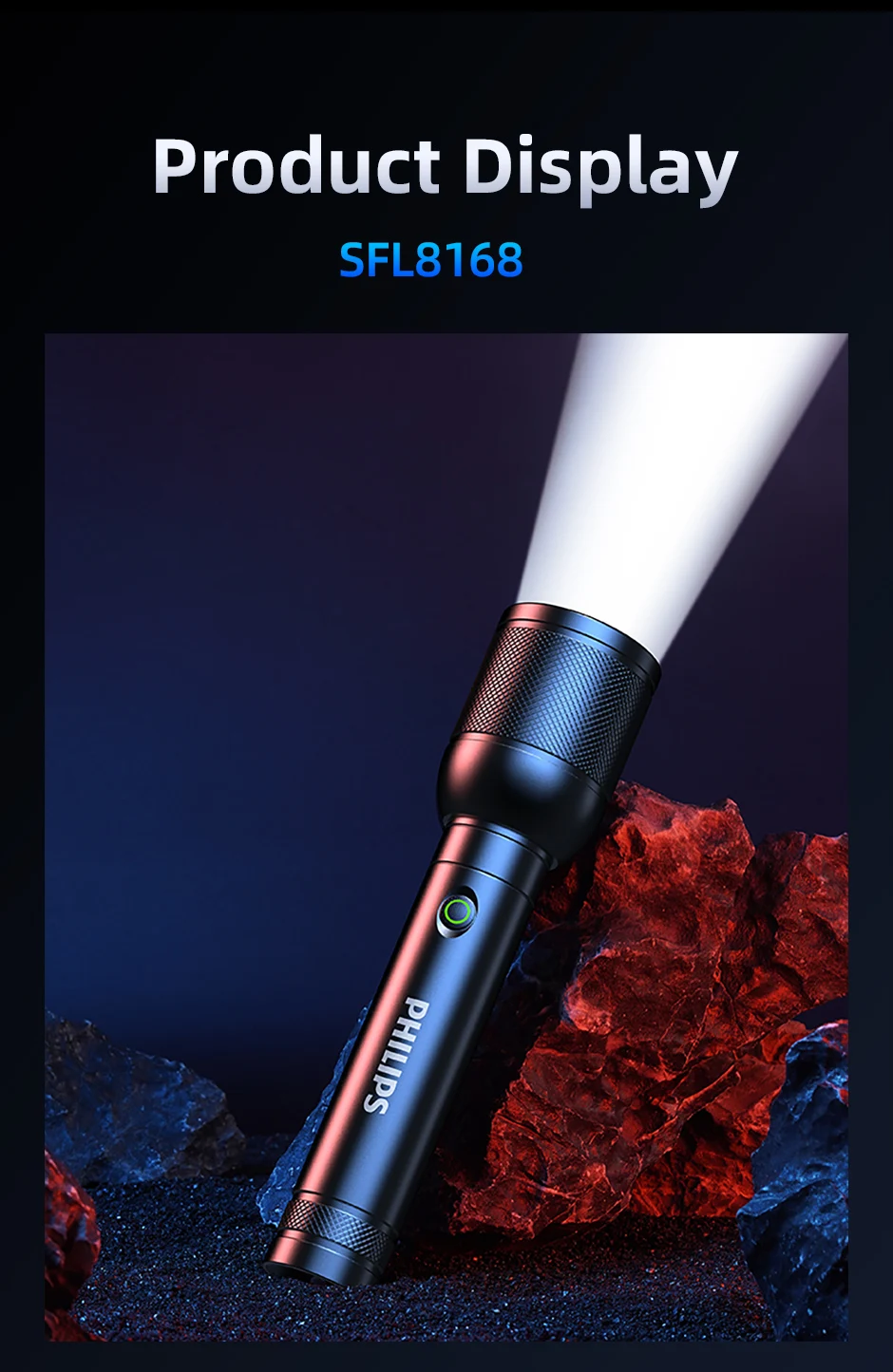 Philips SFL8168 Compact Powerful Bright LED Flashlight description image 13