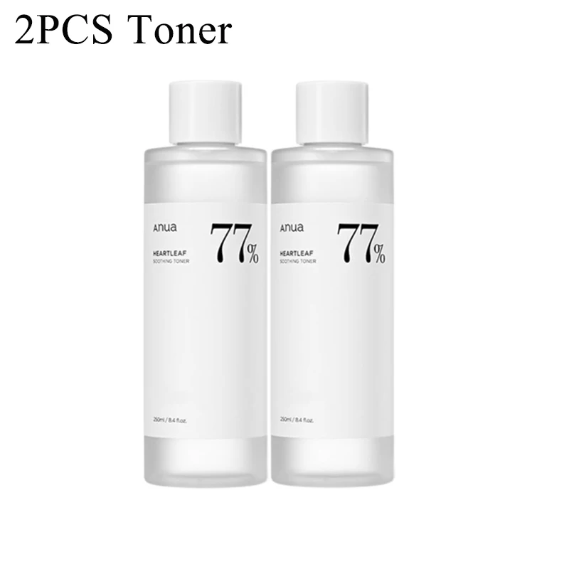 

2PCS Anua Heartlaf 77% Soothing Toner Organic Soothing Refreshing Toner Remove Dead Skin Moisturize Close Pores 250ml
