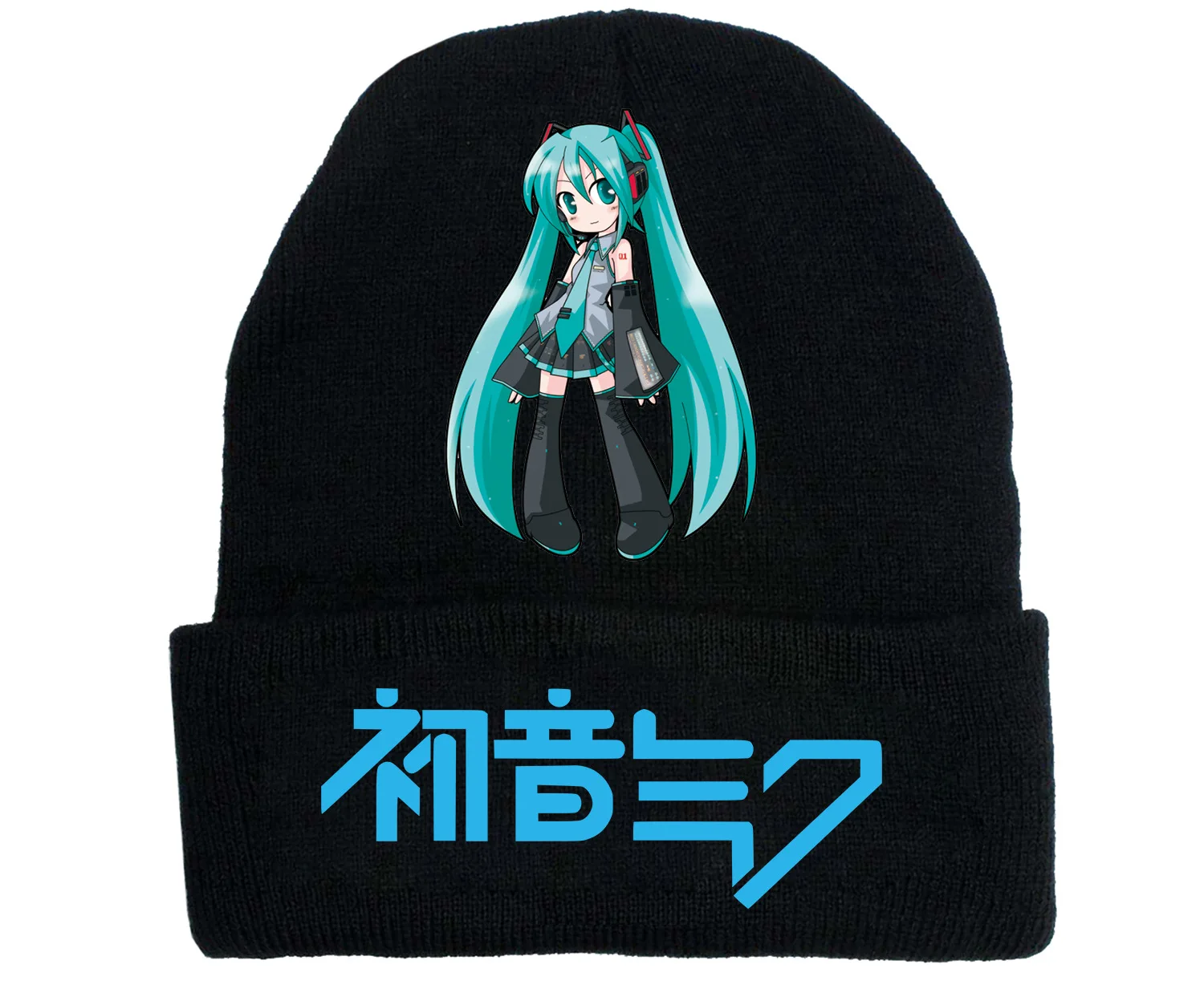 New Hatsune Miku Winter Beanies Anime Cartoon Embroidery