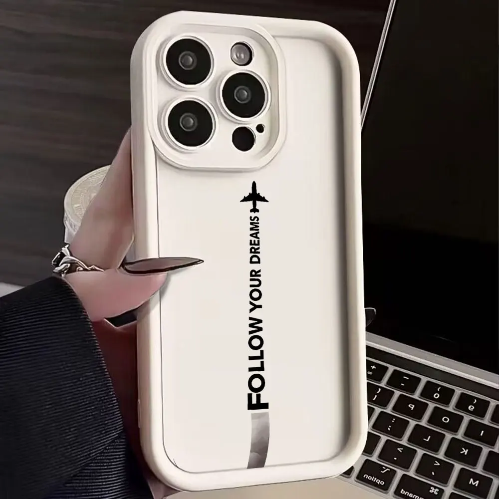 Travel-Inspired Airplane Route Phone Case - Soft Silicone TPU Back Cover