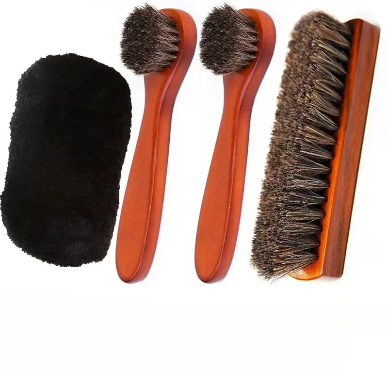 Brush Boot Brush High Gloss Polishing Brush Polishing Cloth Shoes Car Seat Sofa Suede Brush Shoe Polishing Brush Horsehair 4
