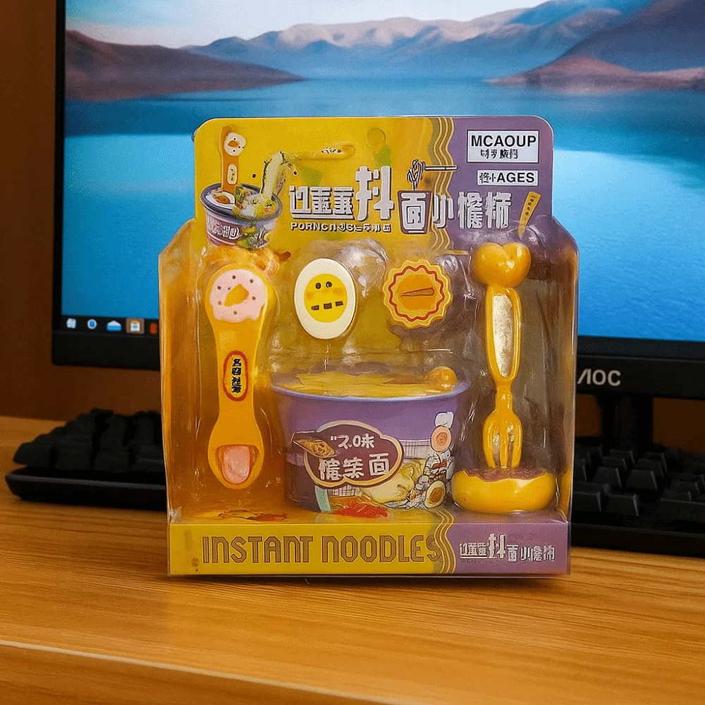 Simulated Ramen Feeding Early Education Kitchen Toys Food Feeding Toys Cartoon Desktop Ornament Play House Toys Children's