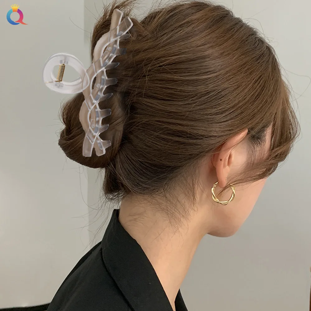 2023 New Spring Candy Color Clear Frosted Texture Updo Hair Grab Clip Korean Style Simple Twist Clip Hairpins  Hair Accessories car big sun visor hd dazzling goggles driving fold flip down mirror spring clip rotatable driving mirror clear vesion visor