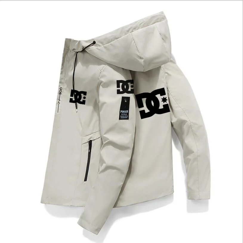 2024Autumn/Winter DC Men's S Clothing Outdoor Fishing Waterproof Jacket Sweatshirt Hoodie Windbreaker SportWear Clothes Outwear