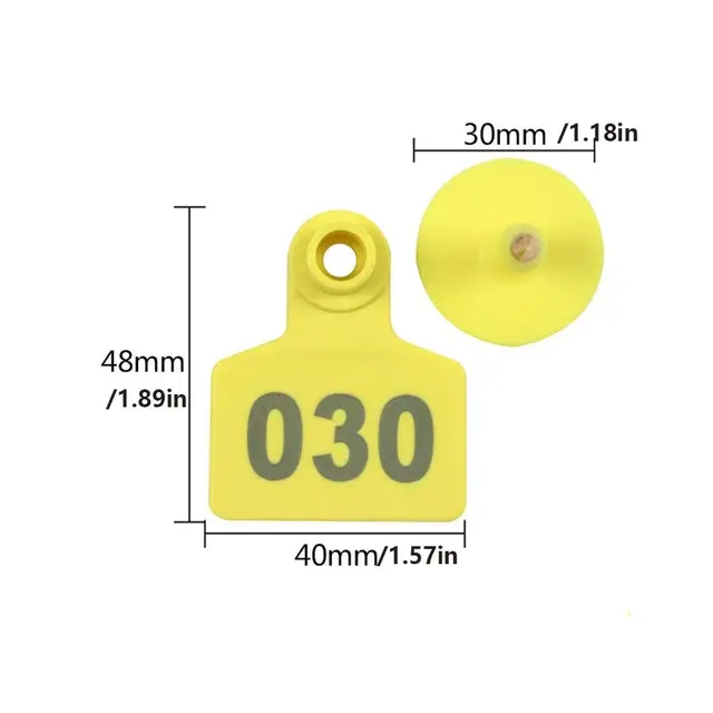 100Pcs 001-100 Numbers Cow Ear Tag Card Farm Equipment Identification Pig Sheep Ear Sign Practical Durable Cattle Ear Marker 5