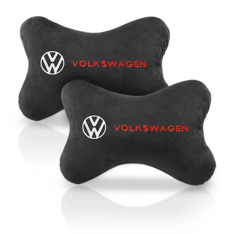 Car Seat Head Neck Rest Cushion Headrest Pillow Pad for VW Volkswagen Golf Polo Passat Touran Jetta Interior Accessories 1/2PCS