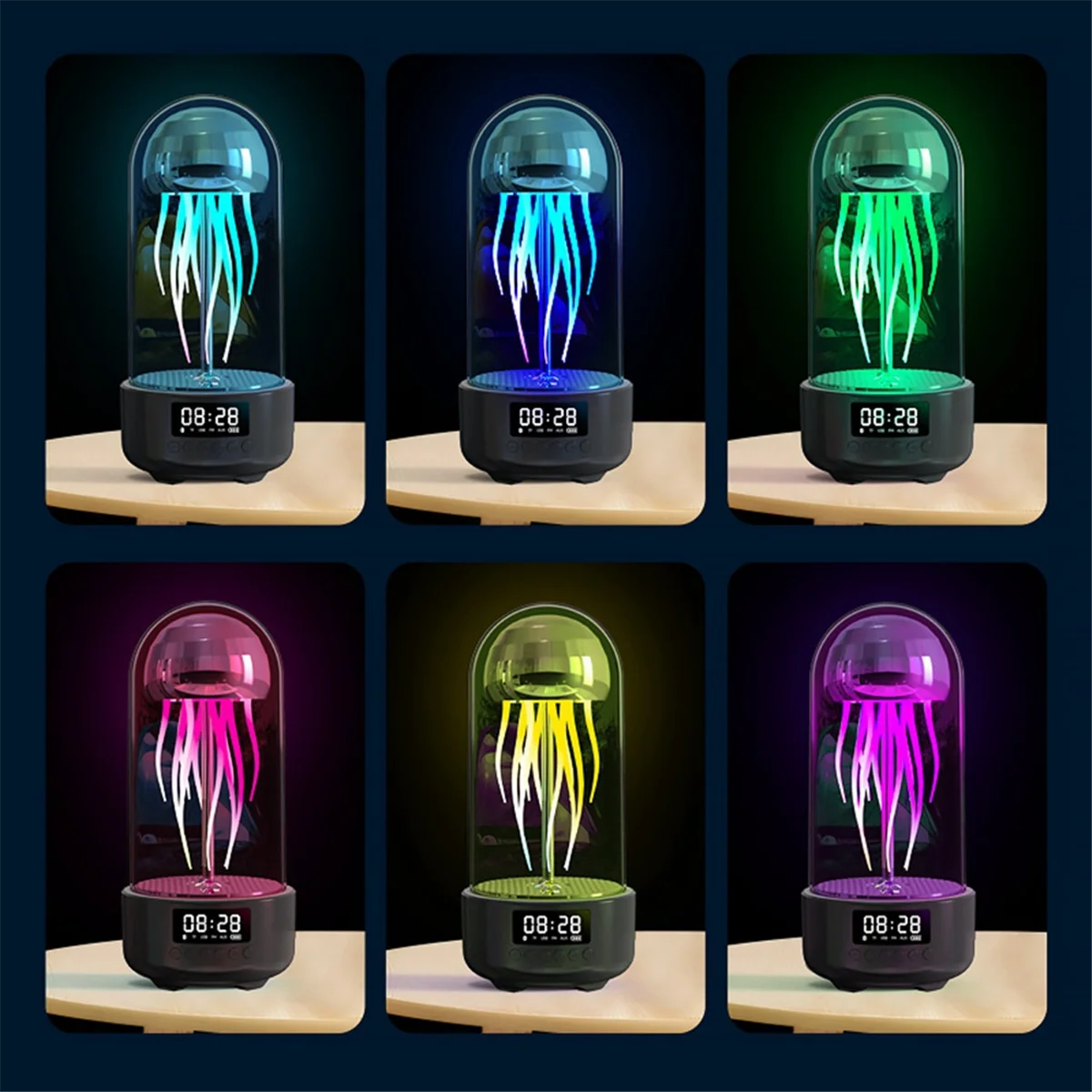 

Mini Speaker of Creativity Mobile Mechanical Jellyfish Bluetooth Speaker Colorful Lamp Octopus Audio Desktop Ornaments
