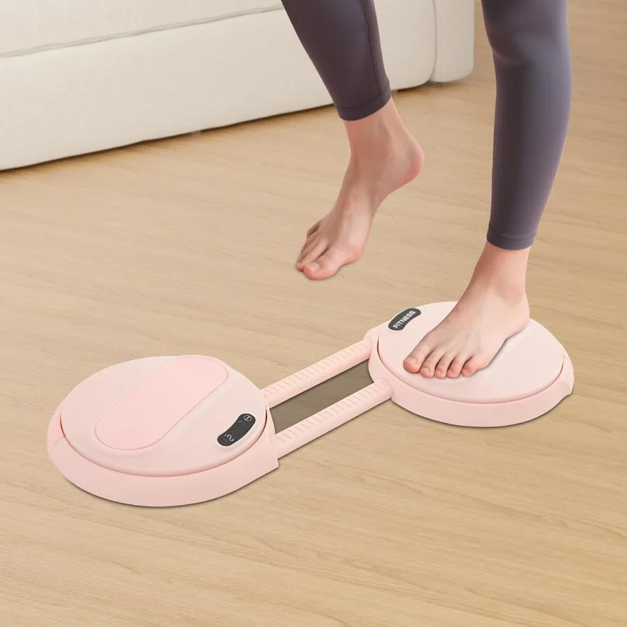 Waist Twister Machine Exercise, Ab Twister Board with Elastic Tension Ropes, LCD Tracks Workout Data, 220.46lbs Load, for Weight