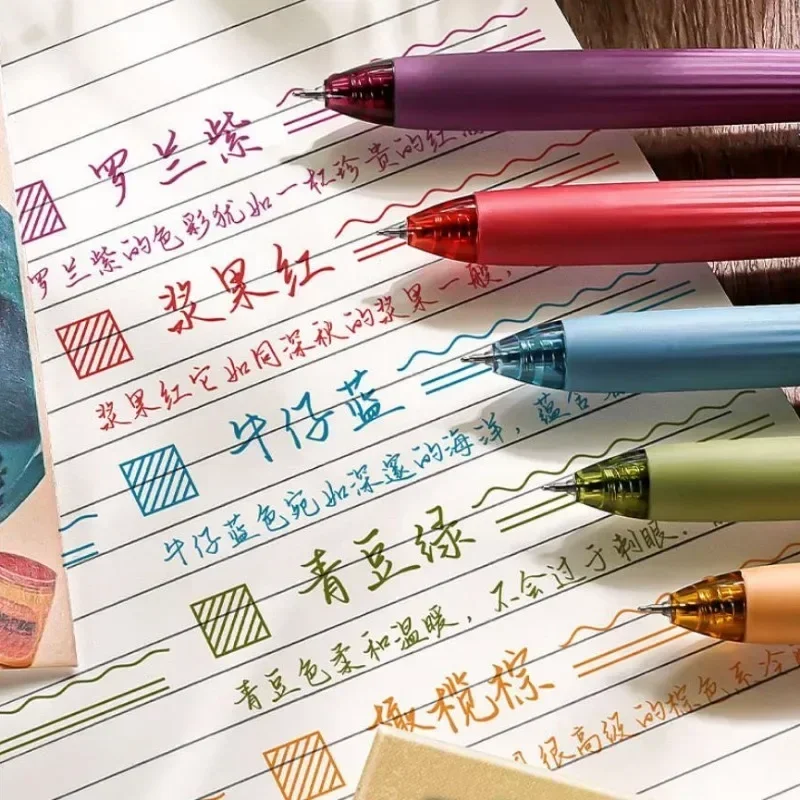 5Pcs Colored Pens, Retractable Gel Pens 0.5mm Colored Ink Quick-Dry Pens Fine Point Smooth Writing Pens for Journaling Note 5