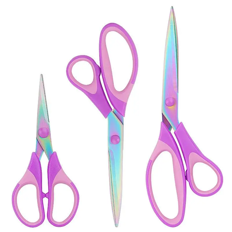 1PCS Color Titanium Sewing Tailor Household Office Stationery Scissors Cutting Fabric Cutter Thread Needlework Embroidery