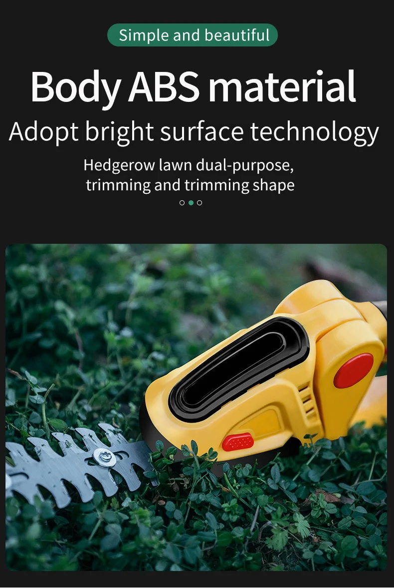 Description Picture 2 of item2 IN1 Electric Hedge Trimmer Cordless Rechargeable Handheld Portable High Power Lawn Mower Weeding Pruning Shear Shrub Mower 24V