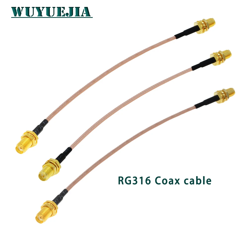 

RG316 Coaxial Cable SMA Female to SMA Female or RP-SMA Female 50ohm RF Coaxia Pigtail WIFI Router Antenna Extension Cord Jumper