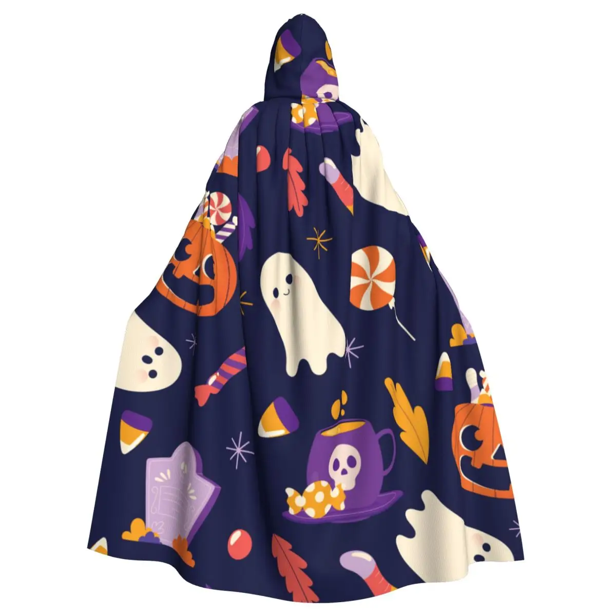 

Женская накидка с капюшоном на Хэллоуин с тыквой привидение средневековый костюм ведьма Wicca Elf вампир Пурим карнавал искусство