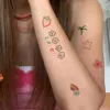 6pcs New Cartoon Pattern Colored Flower Heart Temporary Tattoo Stickers Waterproof Magic Tattoo Disposable Tattoo Stickers 3