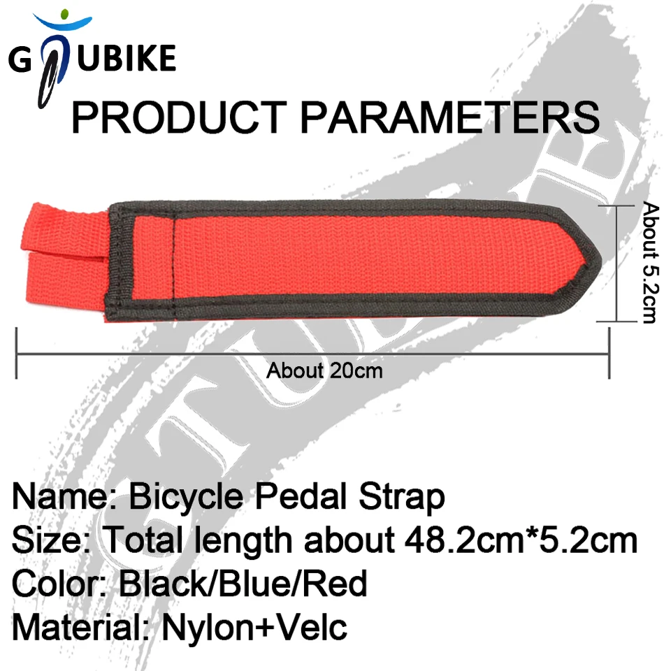 GTUBIKE 1Pair Bicycle Toe Straps Adjustable Portable Cycling Double-sided Adhesive Straps Ultra-Light Pedal Non-slip