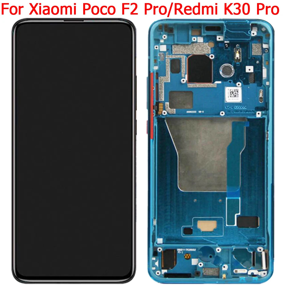 

6.67" Redmi K30 Pro LCD For Xiaomi Poco F2 Pro Display LCD Fingerprint Touch Screen With Frame M2004J11G LCD Display Parts