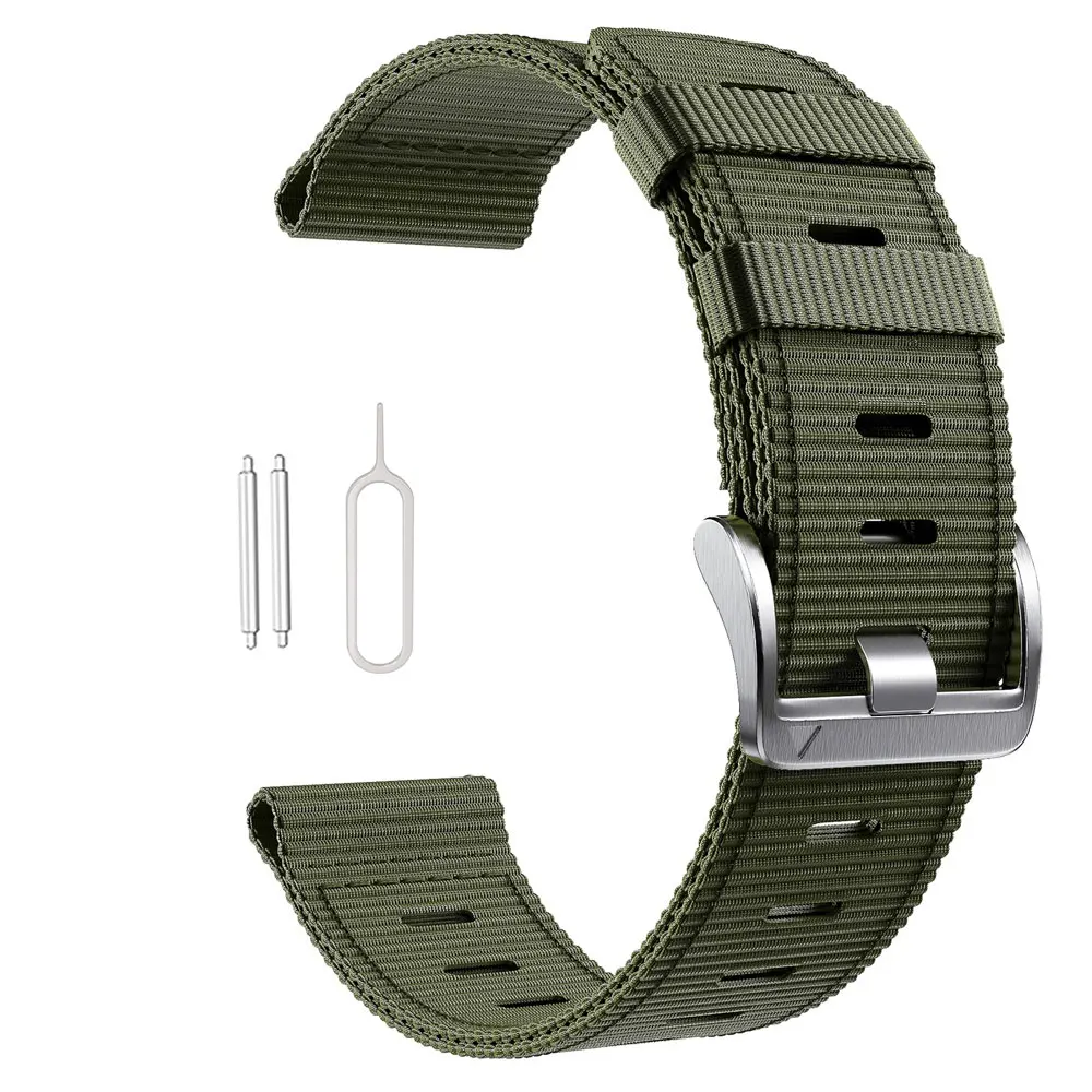 Rugged Nylon Replacement Strap for Garmin Instinct Watch - 22mm Band