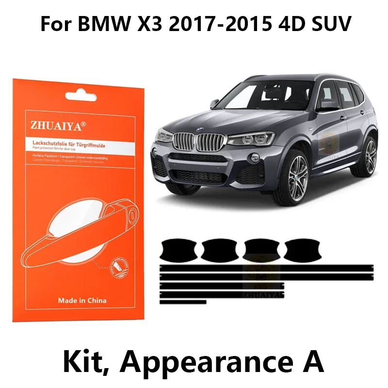 

Защитная пленка ZHUAIYA для красок дверной ручки, ТПУ PPF для BMW X3 2017-2015 4D SUV, автомобильные аксессуары