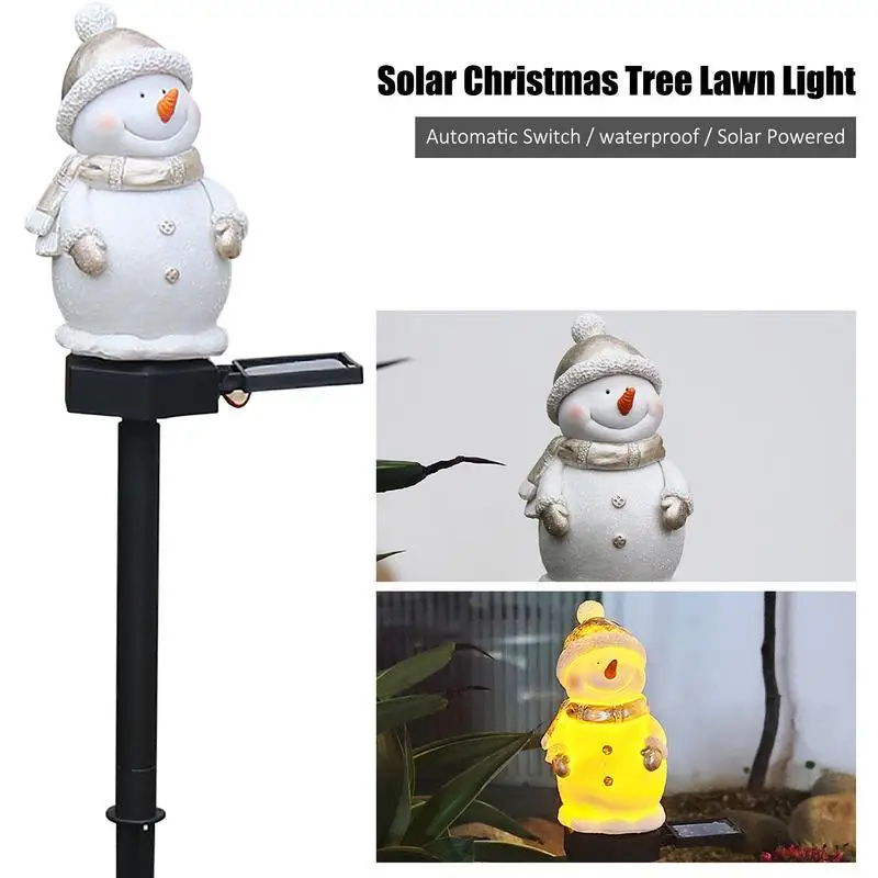 

New Christmas Snowman Decoration Light Solar LED Garden Waterproof Light Outdoor Lawn Landscape Underground Lantern Nightlight