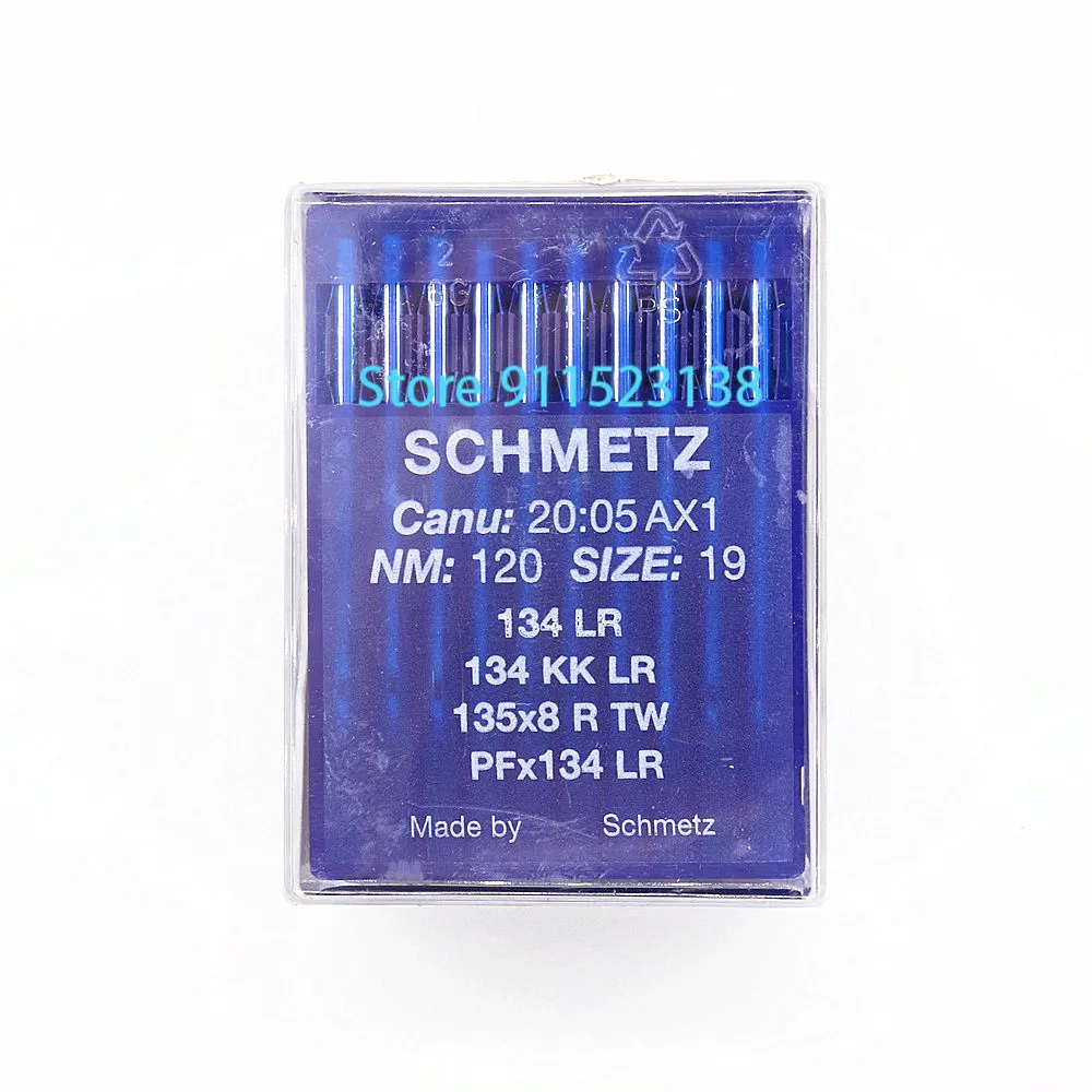 

100 Pcs Genuine Schmetz Needle Canu: 20:05 AX1 Nm: 120 Size: 19 134 LR 135x8 R TW PFx134 LR For Industrial Sewing Machine