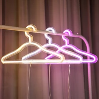 Clothes Hanger LED Neon Lights Colorful Wall Hanging Neon Sign Store Night Lamps for Festival Home Party Wedding Decoration 1
