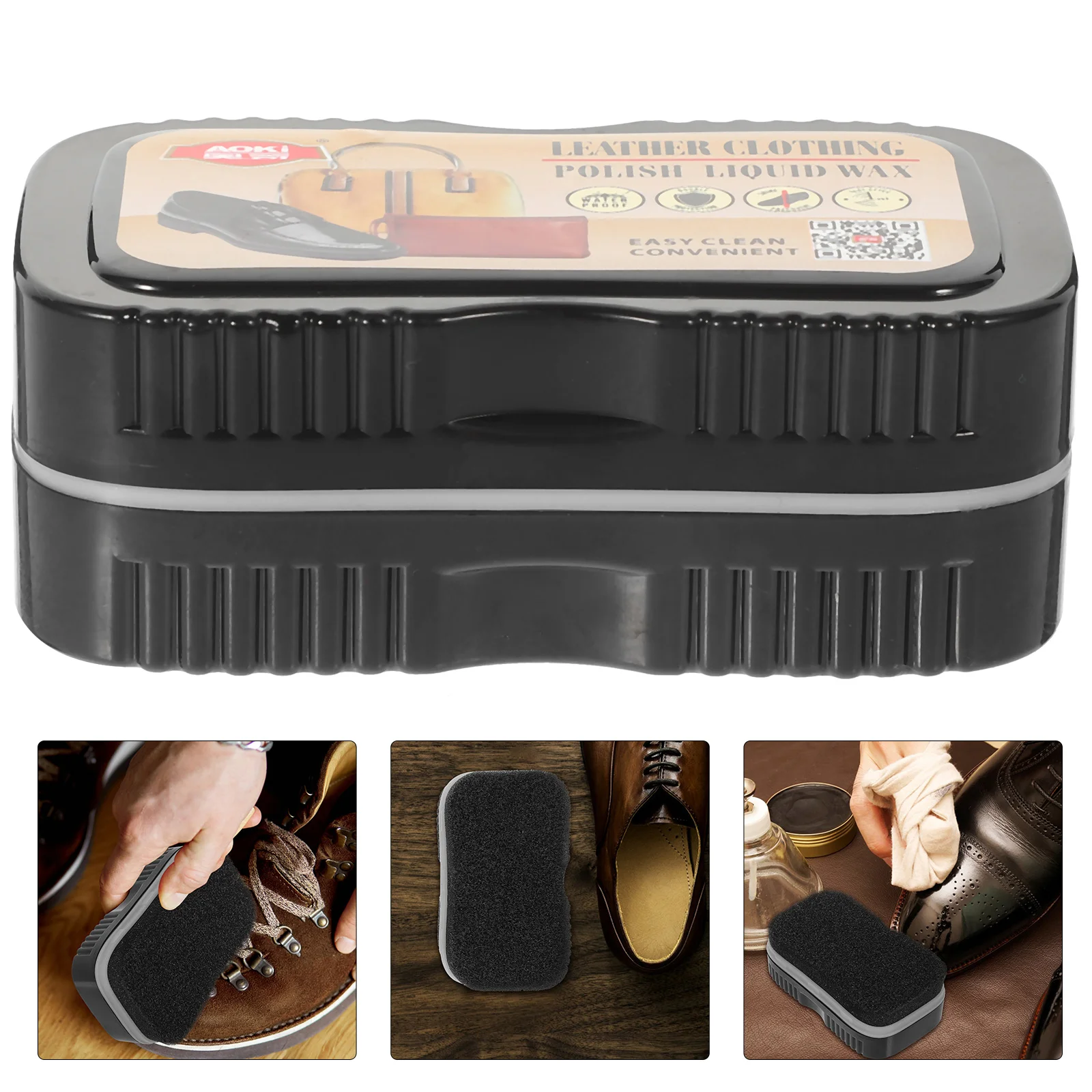

1 Pair Double-sided Shoe Polish Applicator High Density Shoe Buffing Cloth Shoes Brush Shoe Polish Applicator Cleaner Tool